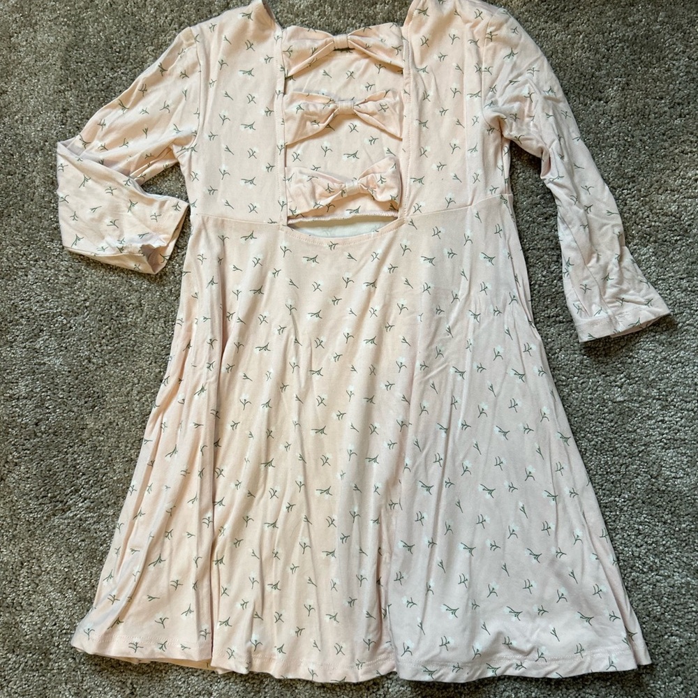 Ballerina Pink Bamboo Dress with Beautiful Bow Detail on Back